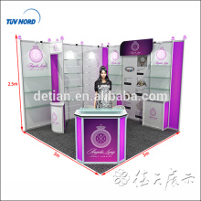 design & customize reusable and portable Simple structural fabrics trade show booth design / fabric show